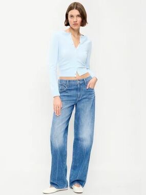 Old Navy Low-Rise Loose Jeans Size 2 Petite 26” Inseam NWT